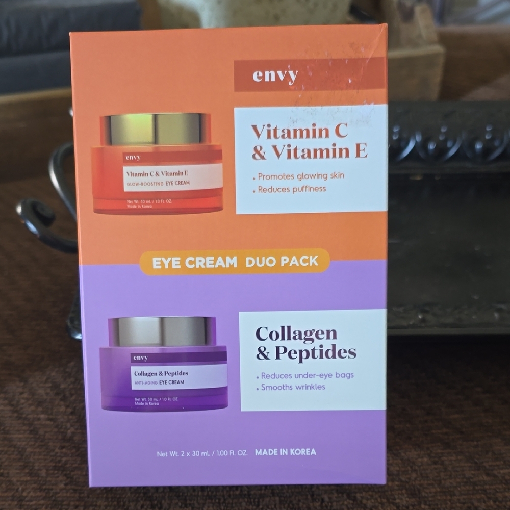 Envy Skincare Eye Cream Set Orange and Purple